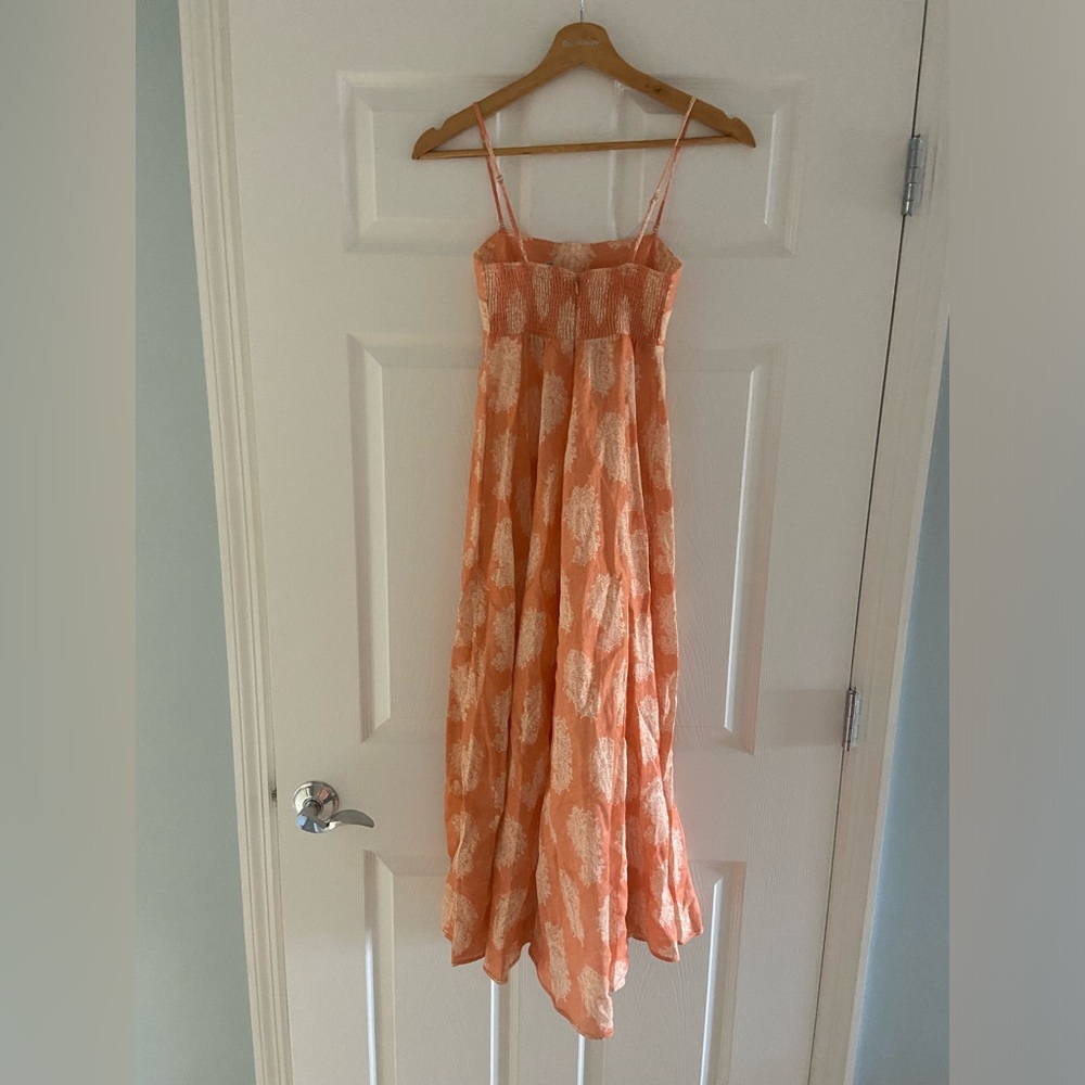 Zimmermann Coral and Cream Floral Midi Dress - Picture 3 of 6